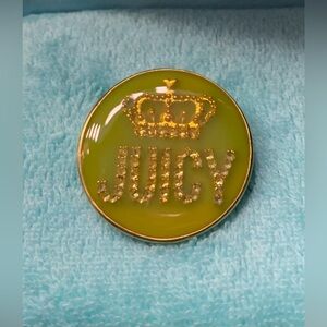 Juicy Couture Gold and Green Brooch/pin.